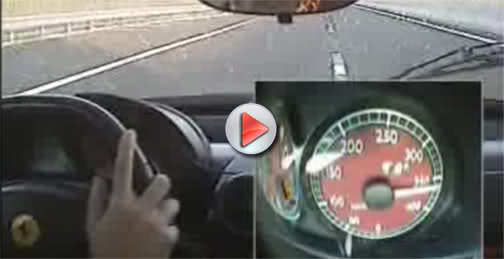 Videos of Ferrari Enzo, Lamborghini Gallardo & Corvette Z06 going Top on French Highway |