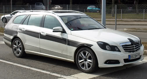  2010 Mercedes-Benz E-Class Estate Scooped Lightly Camouflaged