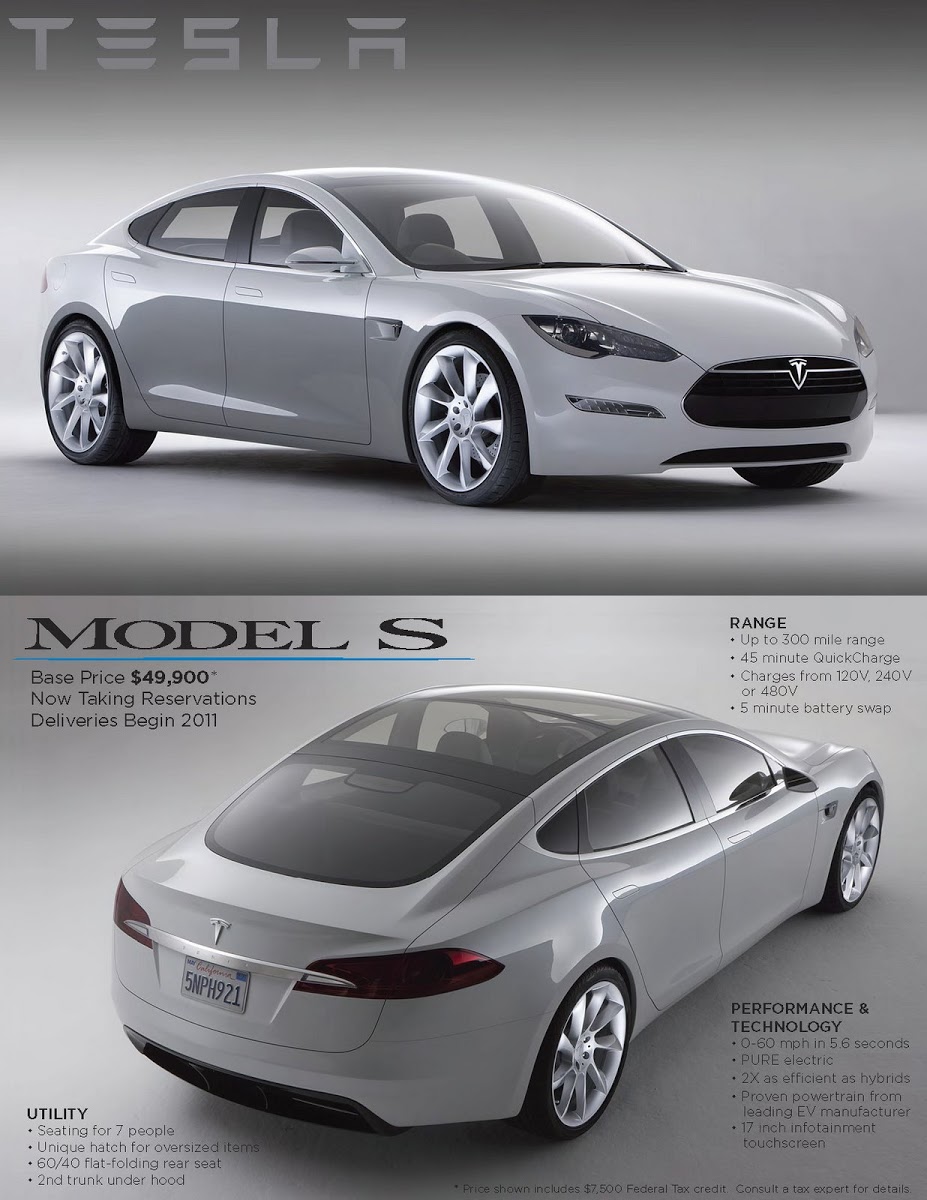 Tesla Model S Electric Sport Sedan HighRes Gallery and Official