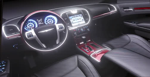 2010 Chrysler 300C interior teased during Jeep presentation at NY