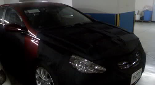  2011 Hyundai Sonata Partially Spied in Garage