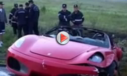  VIDEO: Ferrari F430 Crashes and Goes up in Flames in Romania