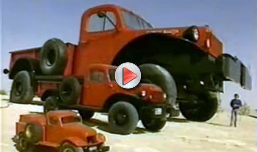  VIDEO:  Giga Replica of 1950's Dodge Power Wagon, 64 Times the Original Size!