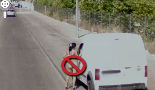  Spanish Driver Caught Soliciting Barely-Dressed Lady in Google Street View