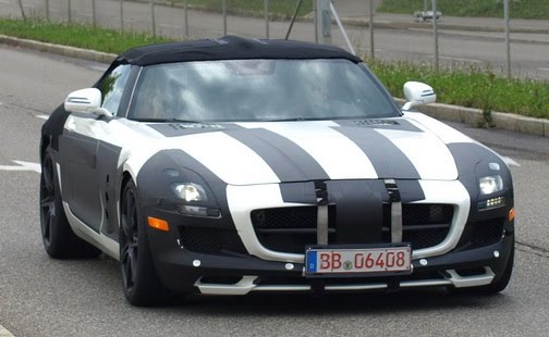 Mercedes-Benz SLS AMG Roadster Spied with Less Camouflage