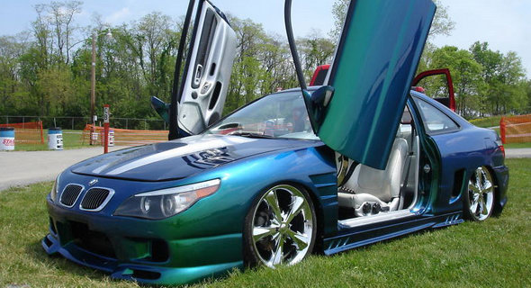  Acura Integra GSR Dressed Up Like a BMW with Lambo Doors, Mercedes Fenders and NSX Vents….