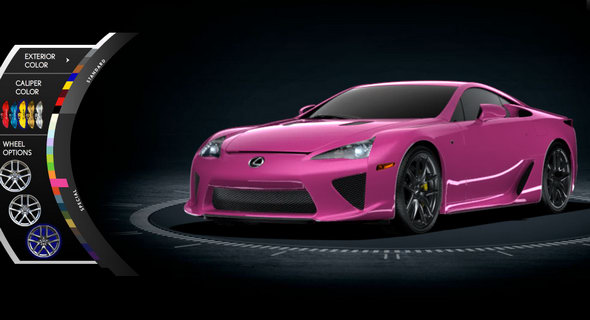  Lexus LFA Online Configurator Launched, and yes, 'Passionate Pink' is Offered on the Menu…