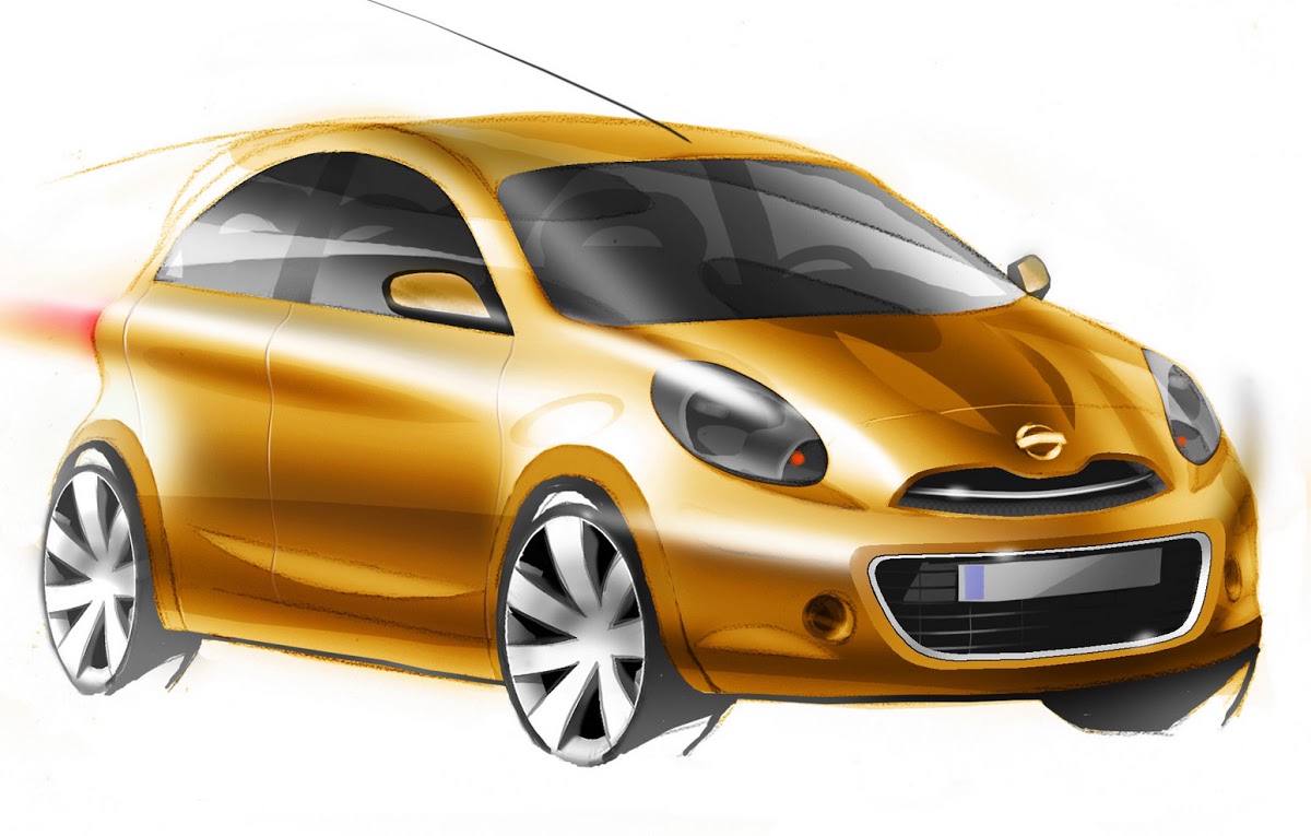 Next Nissan Micra / March Supermini Teased in Official Sketches, Sales  Start in 2010