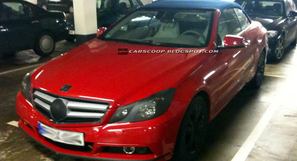  New Mercedes-Benz E-Class Convertible Scooped in Underground Parking