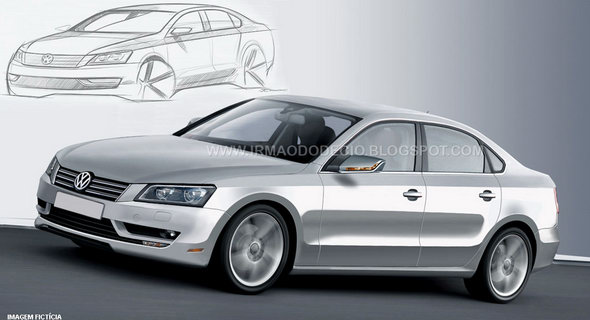 Volkswagen's 2011 U.S.-Made Passat Replacement More Realistically Rendered
