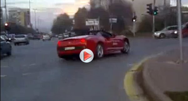  VIDEO: Ferrari California Power-Slides Into a Bulldozer in Bulgaria