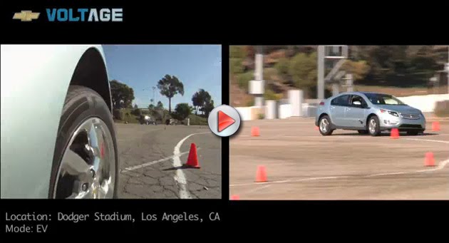  VIDEO: Chevy Volt Fast Laps the Parking Lot in Dodger Stadium