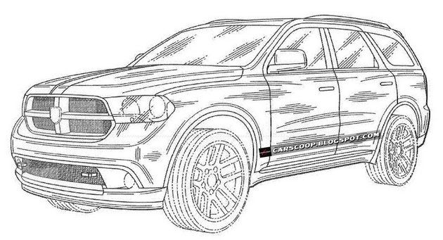  2012 Dodge Durango SUV Pictured in U.S. Patent Drawings