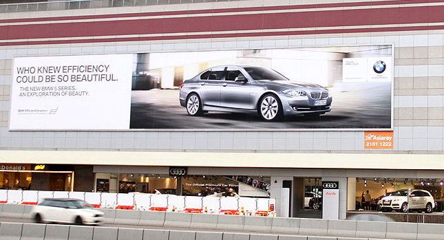  Larger-than-life BMW Ad Resides over Hong Kong Audi Dealership