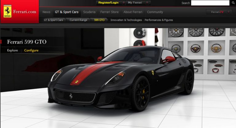 Ferrari car configurator