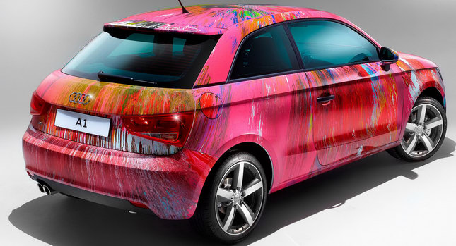  Pink Audi A1 Art Car by Hirst Fetches Over Half a Million Dollars