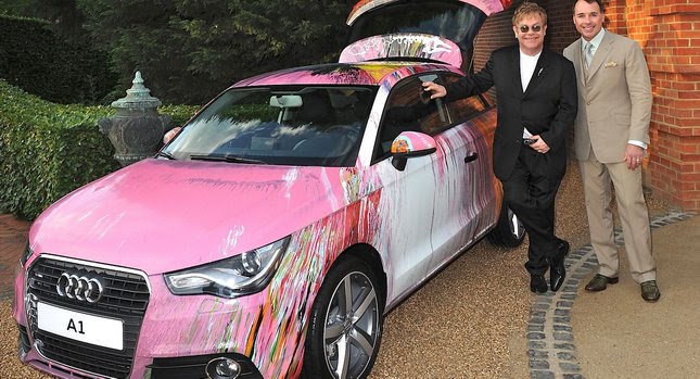  Audi A1 Art Car Donated to Elton John's Charity Ball