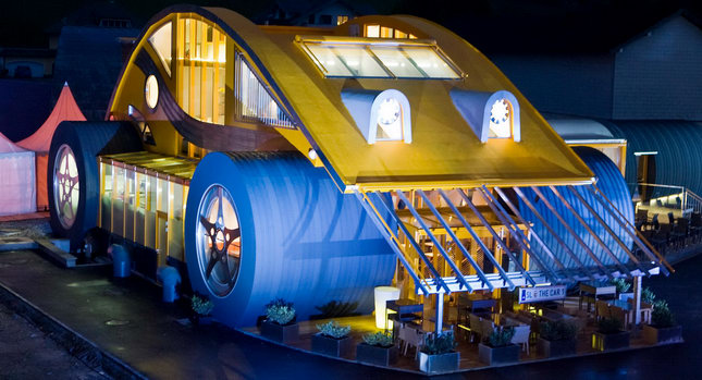 Snazzy VW Beetle-Inspired Restaurant and House in Austria