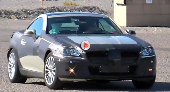  SPY VIDEO: New Mercedes-Benz SLK Scooped Testing Alongside CLS