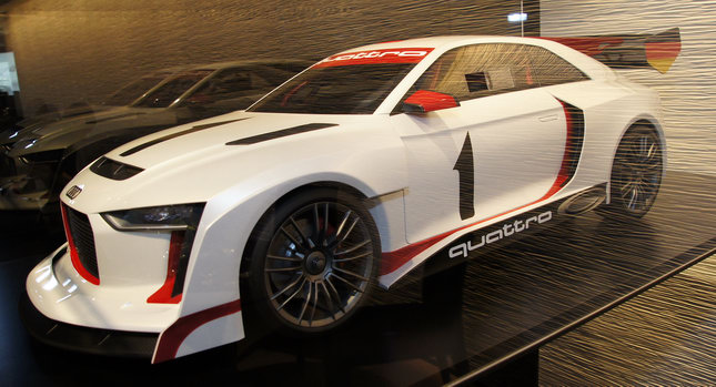  Audi Teases Rally Fans with Quattro Concept Model Decked out in Racing Livery