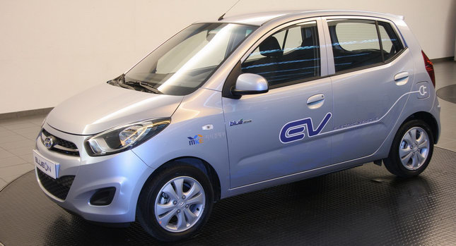  Hyundai Shows its First Pure Electric Car, the i10 'BlueOn'