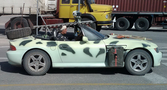  Top Gear Caught Filming Battered Up BMW Z3, Fiat Barchetta and MX-5 at Israel-Jordan Borders