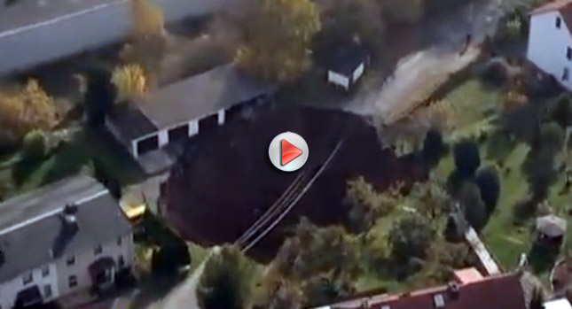 30-Meter Wide Sinkhole Opens up and Swallows Car in Germany (with Post-Event Video)