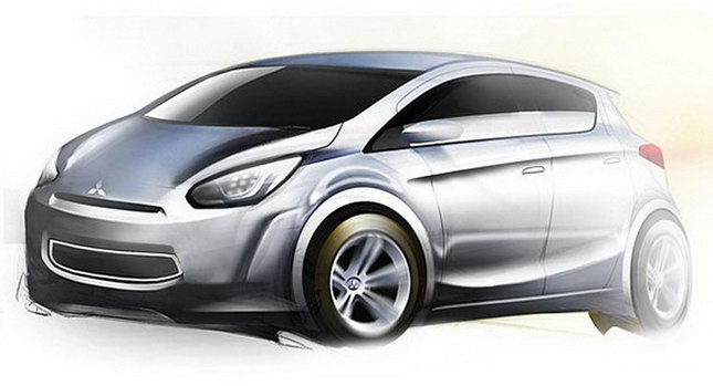  Mitsubishi Sketches New Low Cost Global Small Car