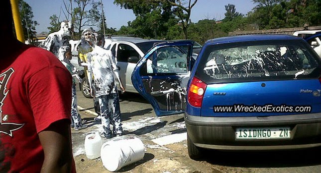  Family of Four Receive Free Paint Job after Crashing their Paint-Filled Car