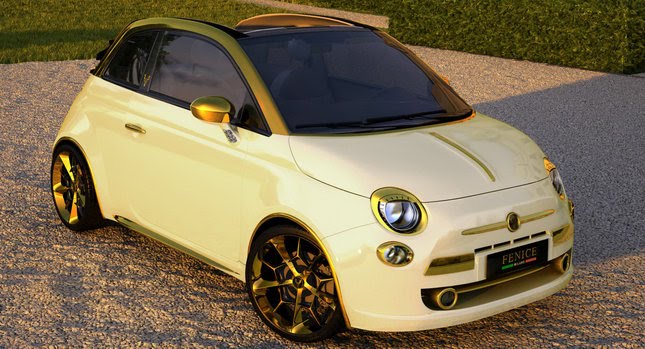  Chinese Man Commissions US$666,000 Gold Trimmed Fiat 500 C Abarth with Diamond iPad