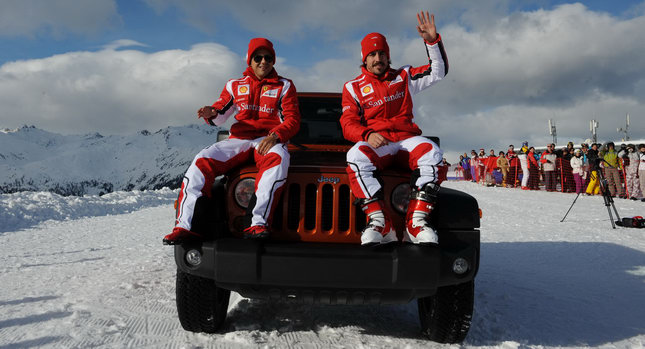  Alonso and Massa Earn their Living Promoting 2011 Jeep Wrangler