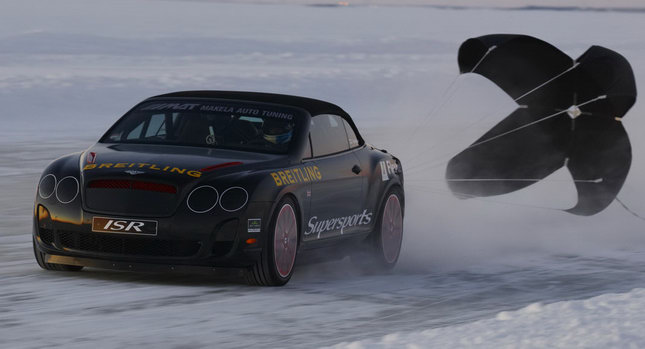  Kankkunen Breaks World Ice Speed Record with Bentley Continental SuperSports