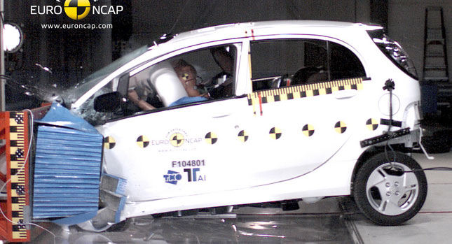  Euro NCAP Conducts its First Ever Plug-in EV Crash Test with the i-MiEV and Gives it Four-Stars