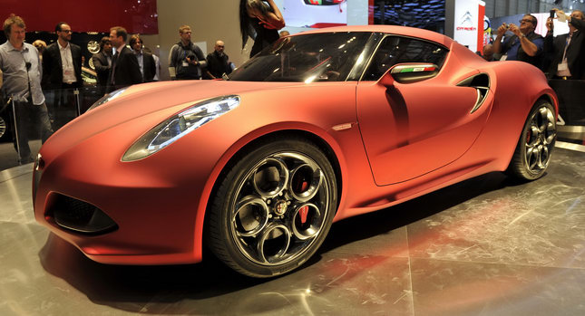  Geneva Show: Alfa Romeo 4C Coupe Concept with Mid-Mounted 1.75-Liter Turbo Engine and RWD