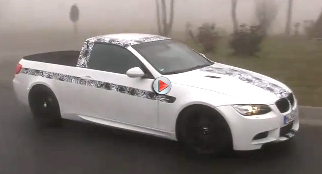  VIDEO: BMW M3 Pickup Truck Filmed Out on the Road