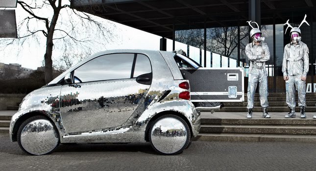  So this is Music Nowadays: Apparatjik and Smart Collaborate with a Disco Ball Smart ForTwo [with Video]
