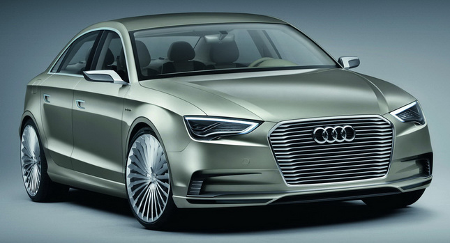  Audi Turns A3 Sedan Concept into e-tron Study with a Plug-in Hybrid Powertrain