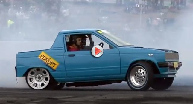  Insane, Tire-Shredding Suzuki Might Boy Mini Ute with LS1-V8 [Video]