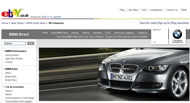  BMW Opens its First Official Parts Store on eBay UK