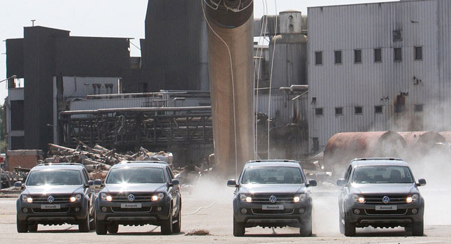  VIDEO: New VW Amarok Takes Down a 140 Tonne Chimney