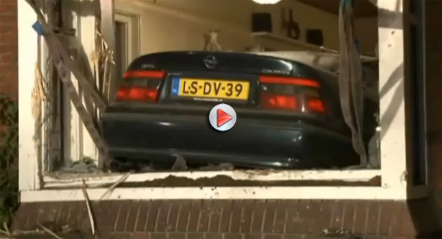  Angry Son Drives Opel Calibra into His Parents’ Living Room!
