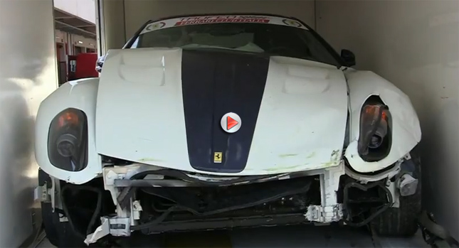  Video: Rare Ferrari 599 GTO Bites the Dust