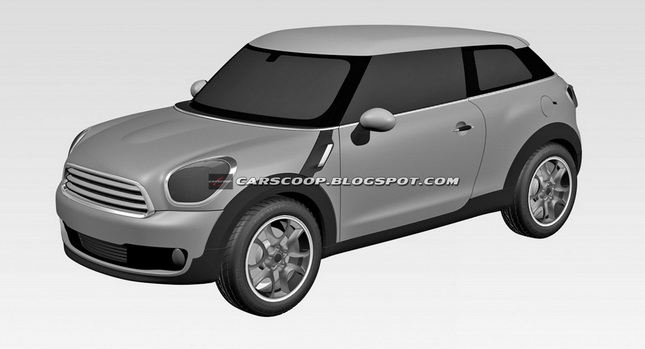  MINI Files Patent Design for Paceman, the Three-Door Version of the Countryman Crossover
