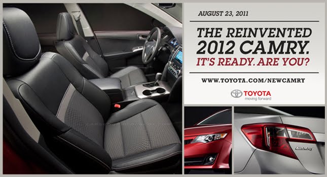  All-New 2012 Toyota Camry to be Officially Revealed on August 23