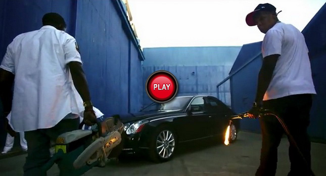  Kanye West and Jay-Z Destroy $300,000 Maybach in their New Music Video Just for Fun
