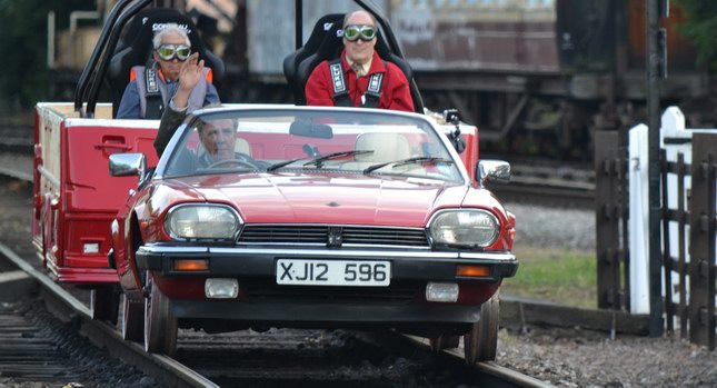  Clarkson's Jaguar XJS Sports Train Pulls into the World of Top Gear Exhibition at Beaulieu