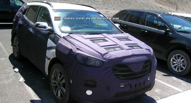  U Spy: New 2013 Hyundai Santa Fe / iX45 SUV Takes to the Heat of Death Valley