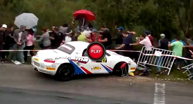  Video: Scary Porsche Boxster Accident at Subida a Escusa Rally 2011 in Spain