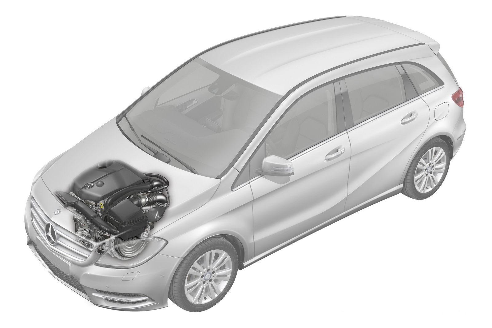 Где аккумулятор в мерседес b200