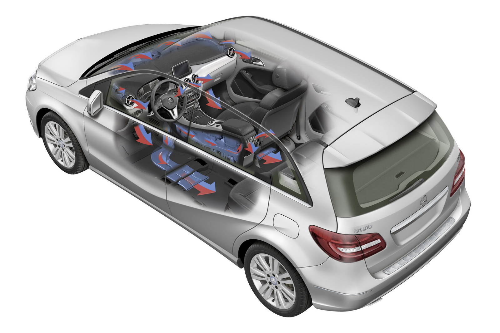 Где аккумулятор в мерседес b200